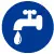 blue faucet icon