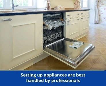 let professionals set up appliances