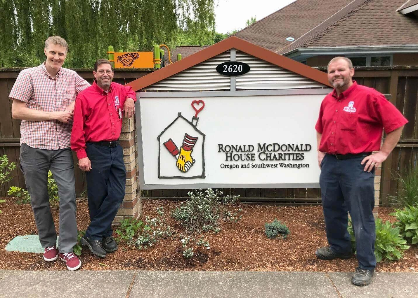 RMHC Director of Building Operations with Mr. Rooter Plumbing employees