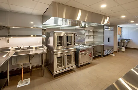 commercial kitchen.