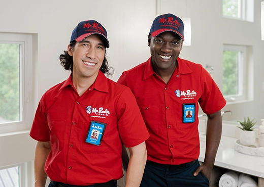 Two Mr. Rooter technicians.
