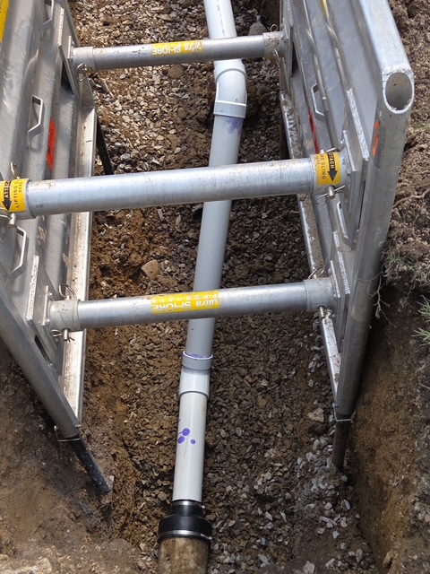 Dig and replace cast iron with pvc