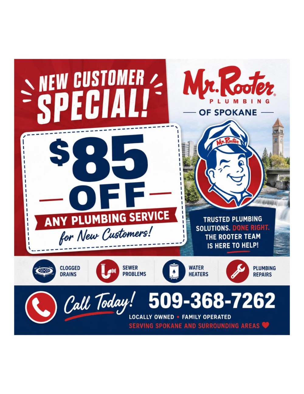 New customers $85 Off First Service With Us