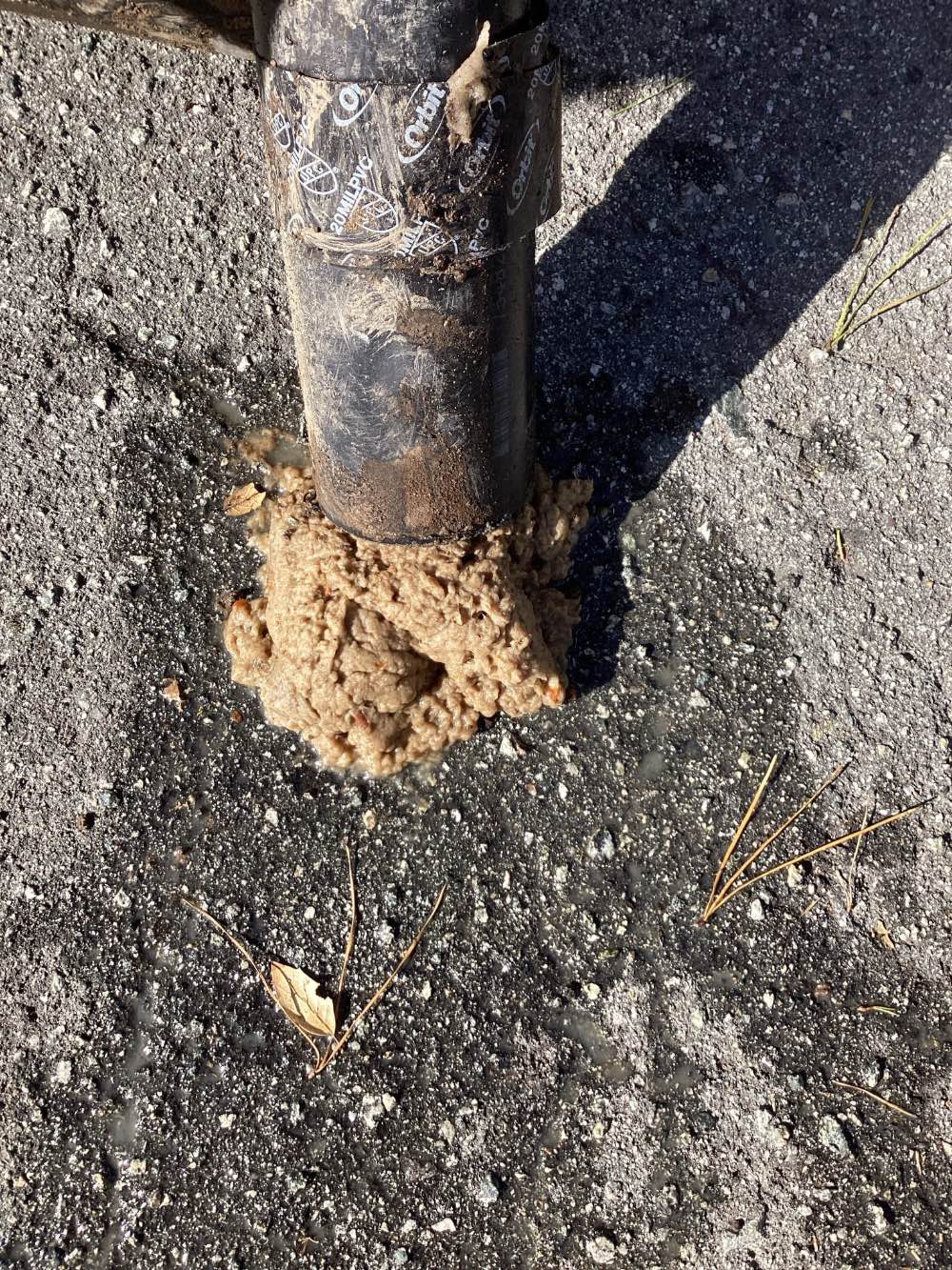 Grease in a line