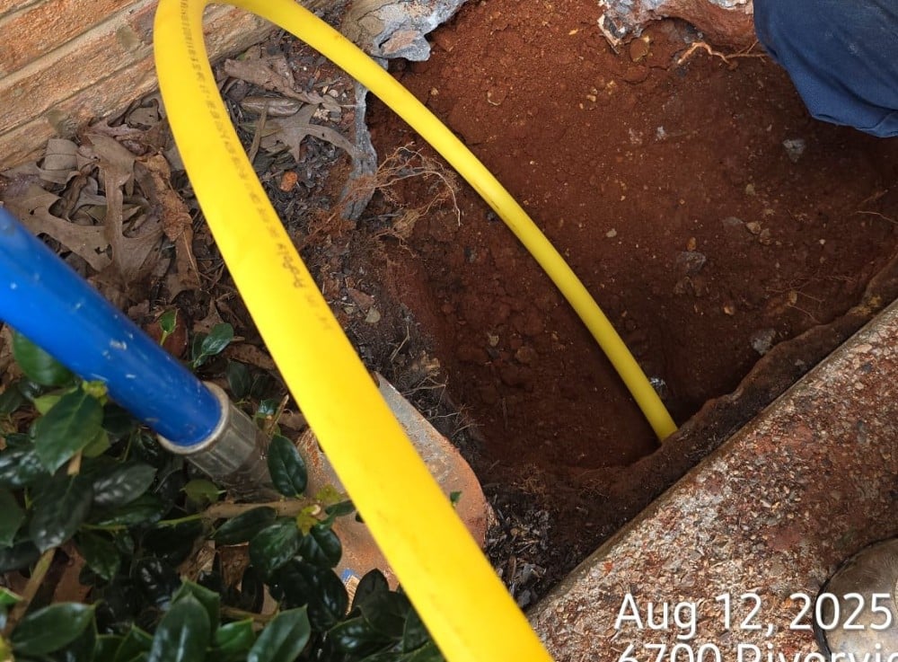 Installing a new Tankless Water Heater. Running new lines underneath the slab for hook up.