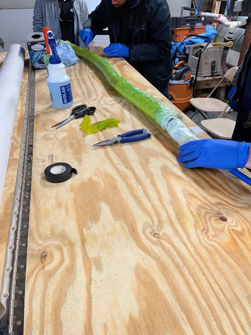 Testing and preparing new pipe lining packer