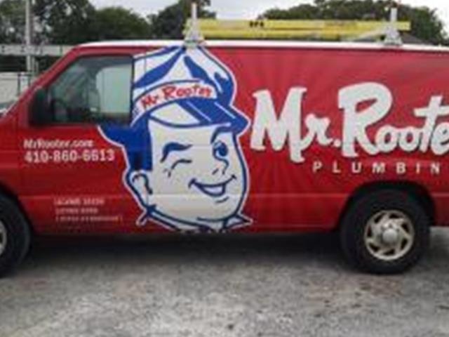 MRR Bright red van.
