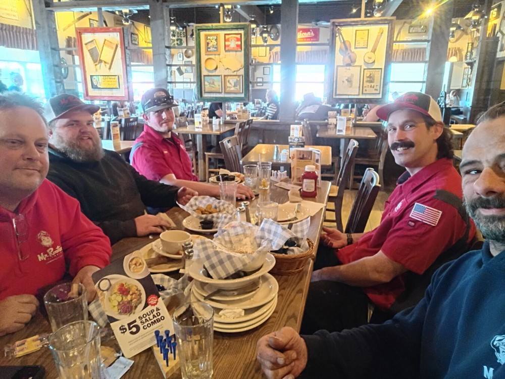 Mr Rooter team at lunch