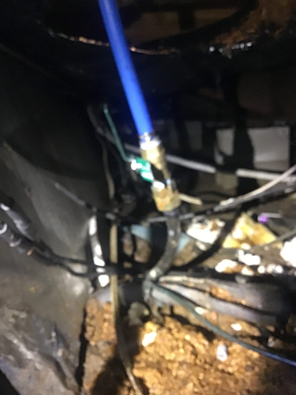 New ball valve & Pex line in crawl space