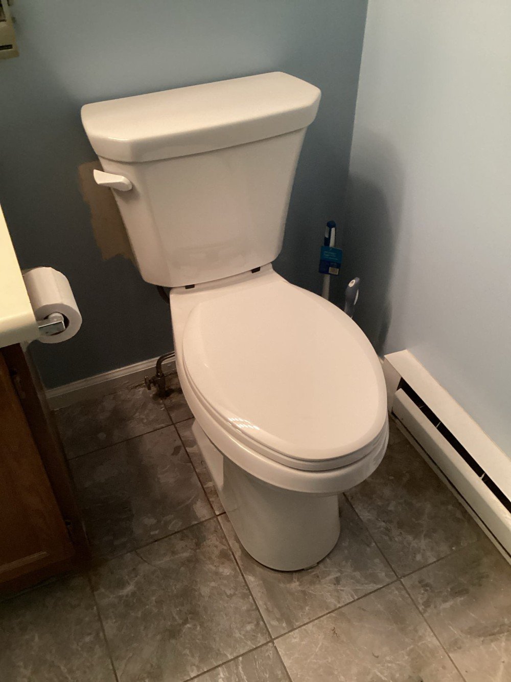 New toilet installation