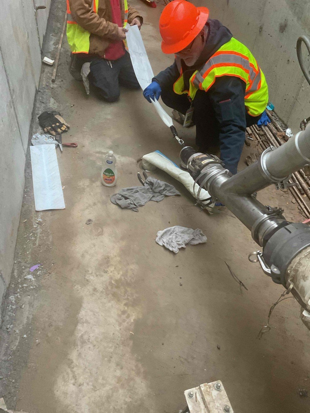 This was a relining job we did for TVA.