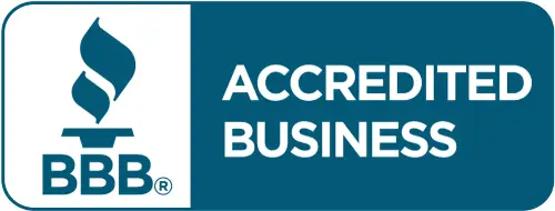 Better Business Bureau accredited badge.