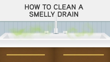 cleaning a stinking drain