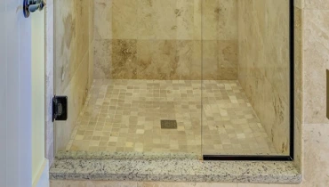 Tile shower floor and shower drain
