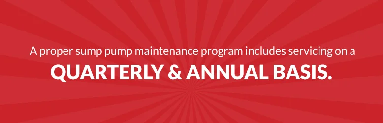 Sump ump maintenance program
