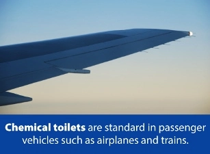chemical toilets are standard