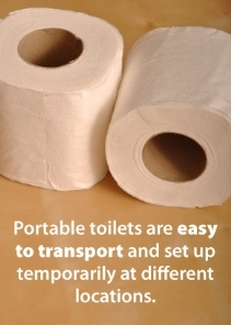 portable toilets are easy to transport