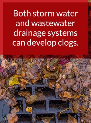 storm and waste water drainage systems