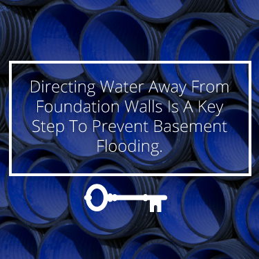 direct water away from basement walls