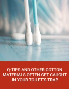 Q-Tips Get Caught in Toilet Trap