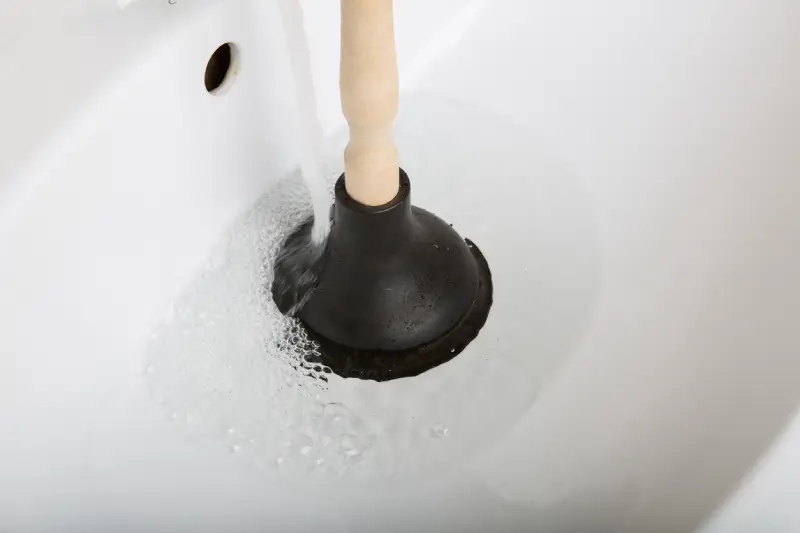plunger as a drain clearer.