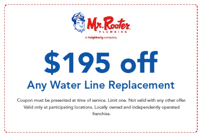$195 Off Any Water Line Replacement Coupon