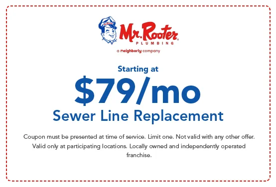 $79 a month sewer line replacement coupon