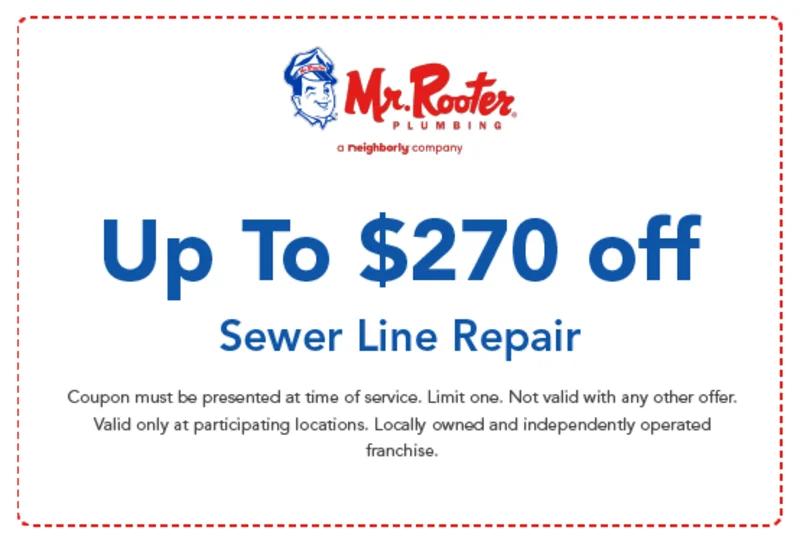 $270 off sewer line repairs coupon