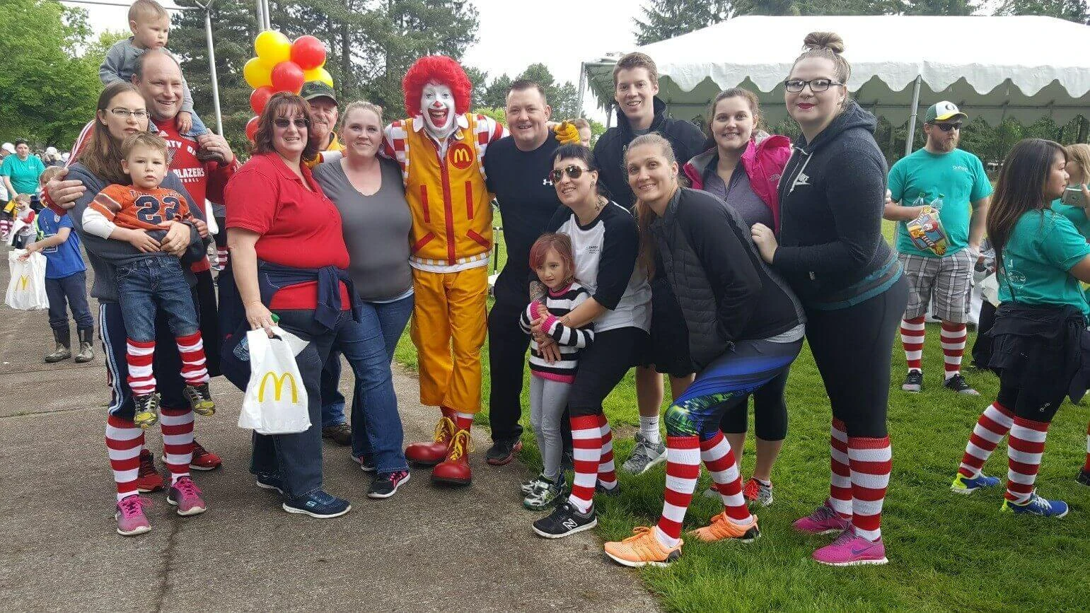 RMHC group photo with Ronald McDonald