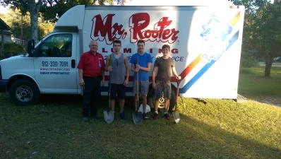Mr. Rooter plumbers and his sons