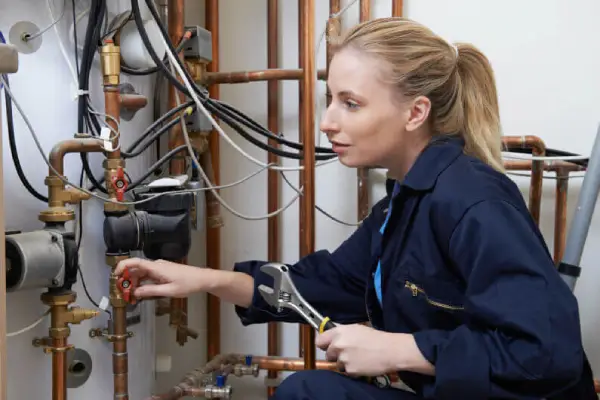 Hiring a plumber.