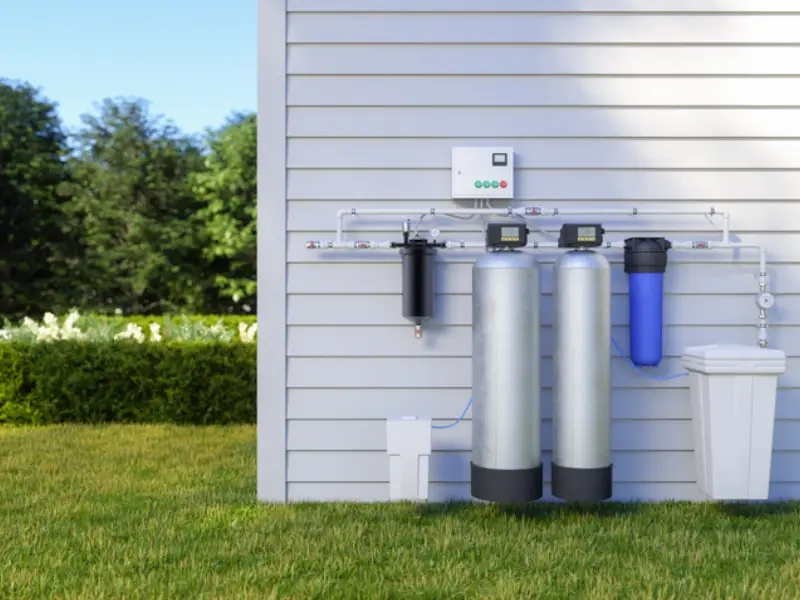 House Water Filtration System In Backyard