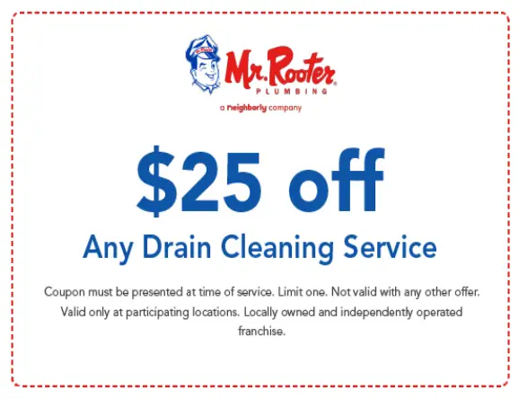 $25 Off Any Drain Cleaning Service Coupon