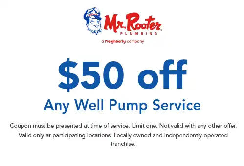 $50 Off Any Well Pump Service Coupon