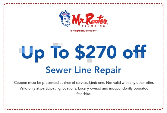 Up to $270 Off Sewer Line Repair Coupon