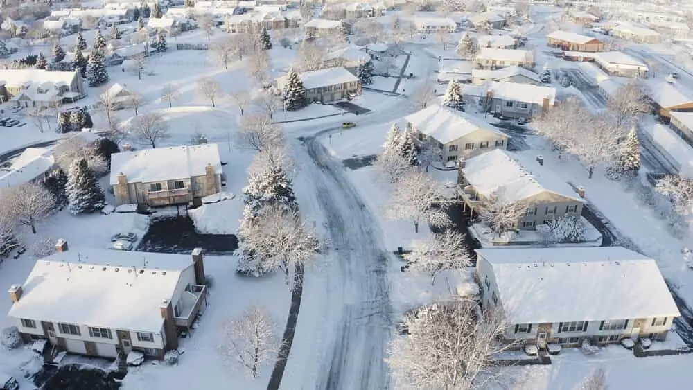 Milwaukee Neighborhood Covered in Snow