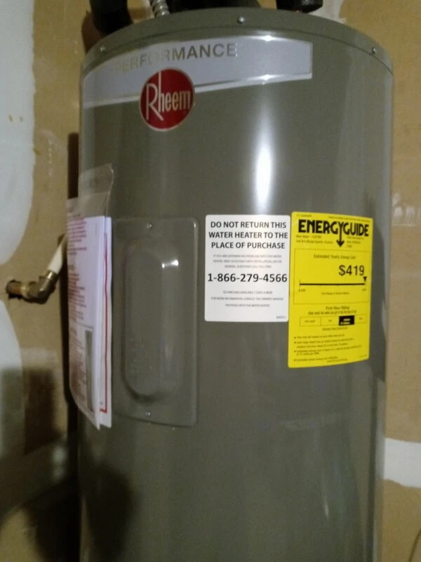Recently repaired water heater by Mr. Rooter Plumbing in Dallas home